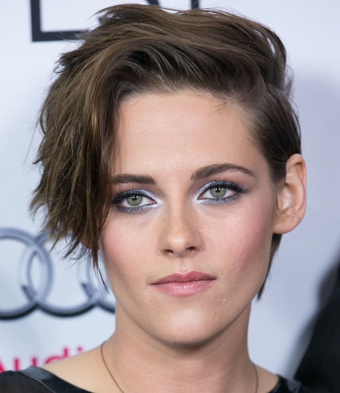Kristen Stewart's dramatic silver eyeshadow