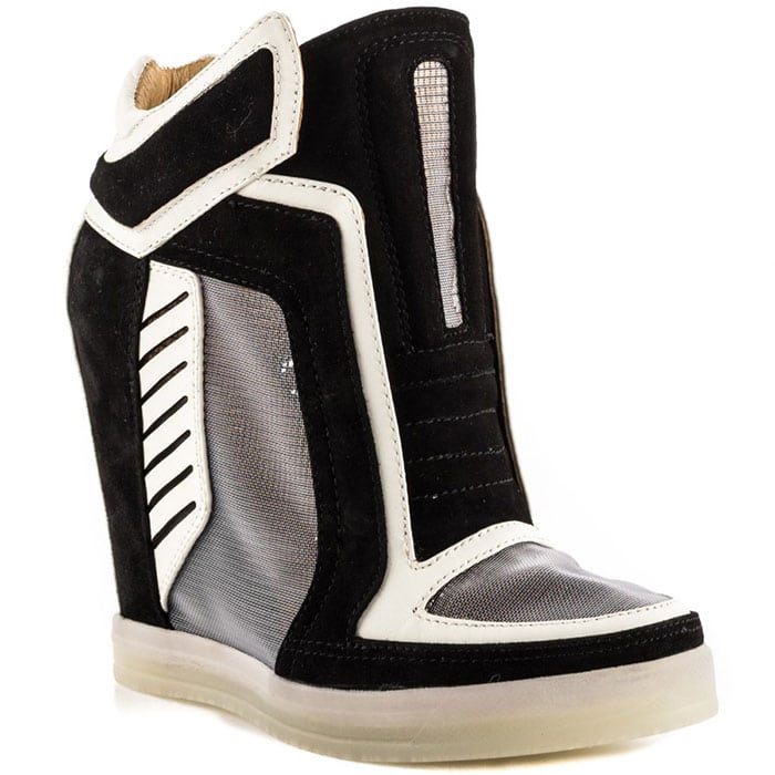 L.A.M.B. "Freeda" Wedge Sneakers in Black White