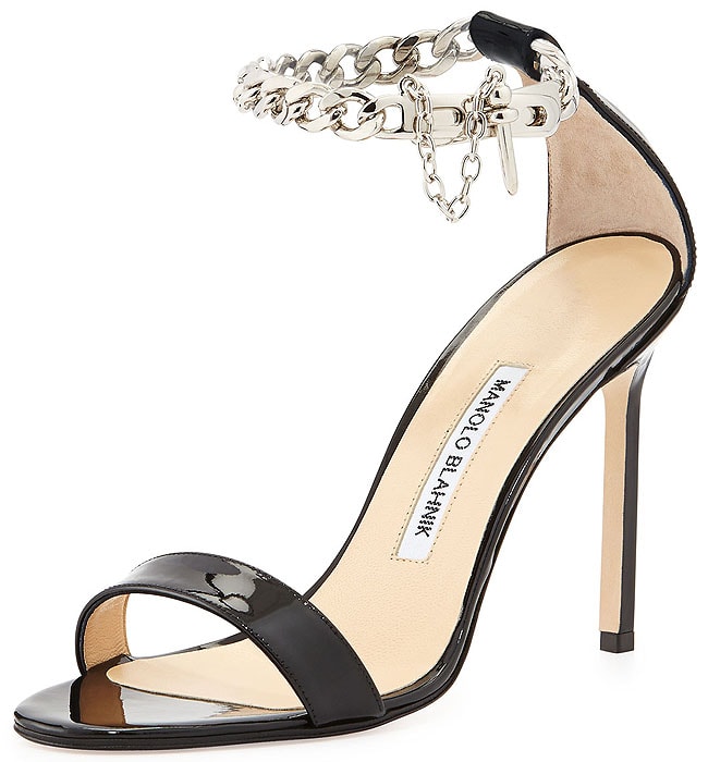 Manolo Blahnik "Chaos" Ankle-Chain Sandals