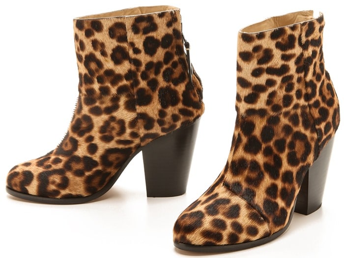 Rag Bone Brown Classic Newbury Booties - Leopard