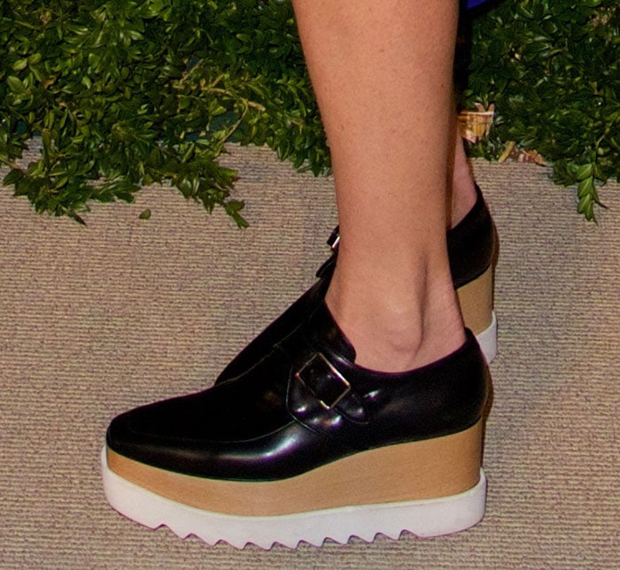 Stella McCartney wearing Stella McCartney platform oxfords