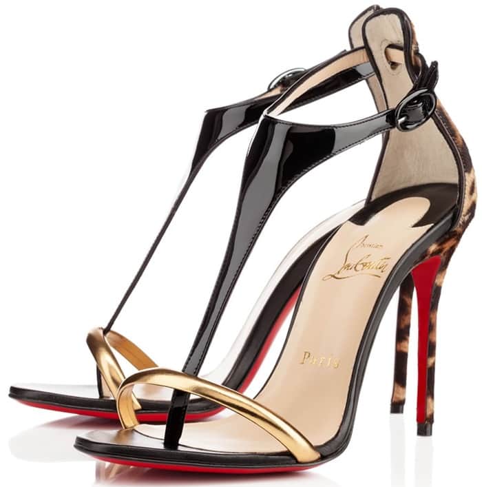 Christian Louboutin Black Athena Alta Multi Sandals
