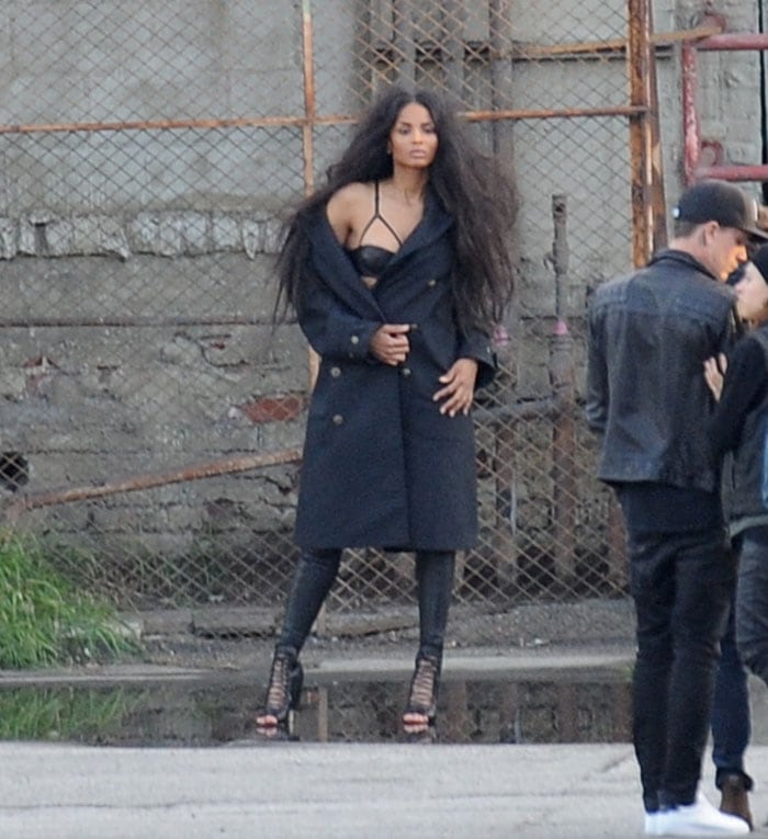 Ciara wore her hair in a big backcombed style