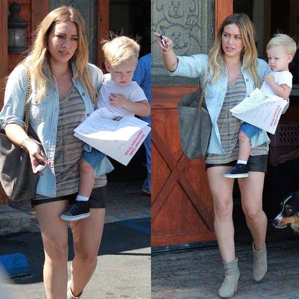 Hilary Duff flaunted her legs in classic Newbury booties from Rag Bone