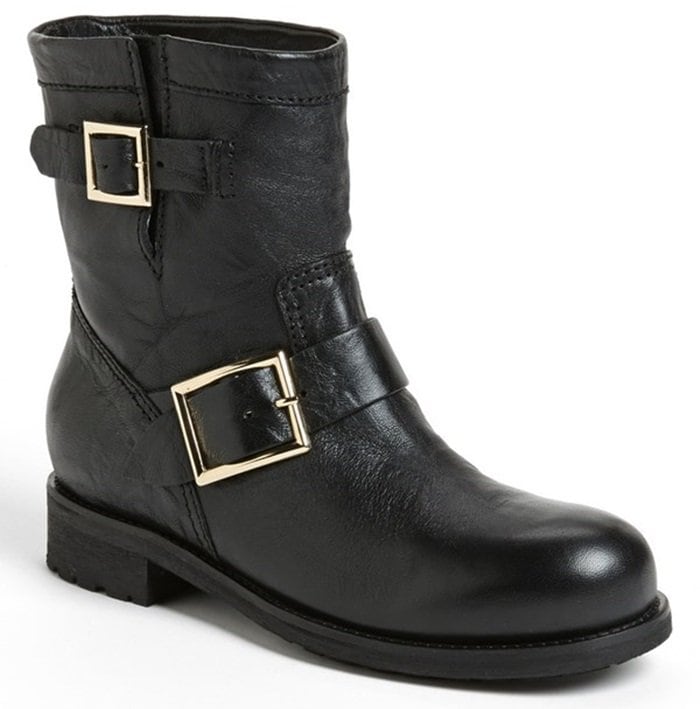 Jimmy Choo 'Youth' Short Biker Boots
