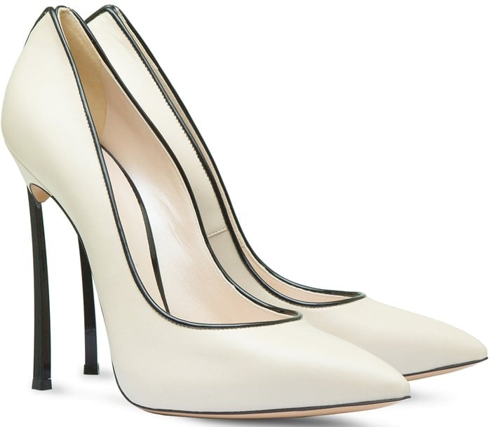 Casadei Blade Ecru Pumps
