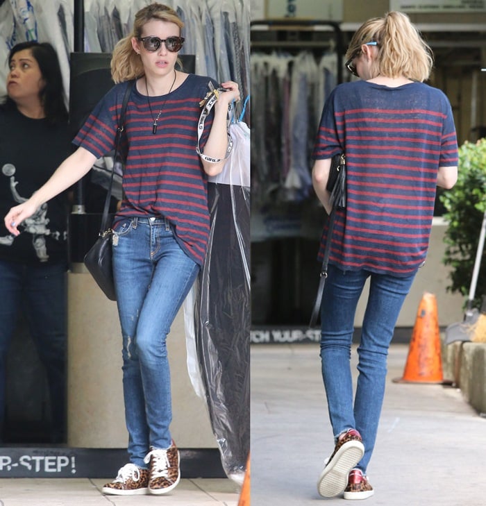 Emma Roberts rocks skinny stretch "La Paz" jeans from rag bone