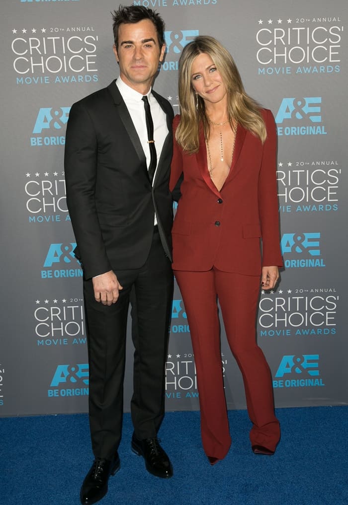 Jennifer Aniston and Justin Theroux exuded style and elegance at the 20th Annual Critics' Choice Awards, held at the Hollywood Palladium in Los Angeles on January 15, 2015