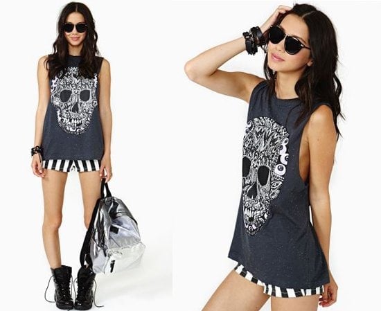 Painted Skull Muscle Tee