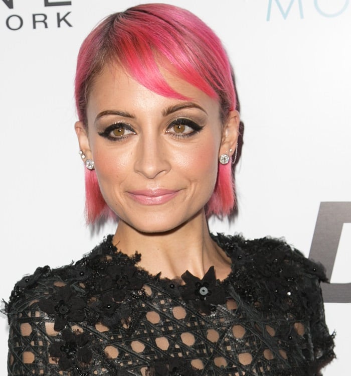 Nicole Richie debuts her striking short pink hair at The Daily Front Row Fashion Los Angeles Awards Show