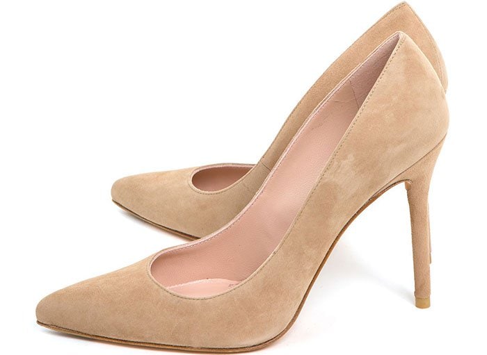 Stuart Weitzman Nude Suede Pumps