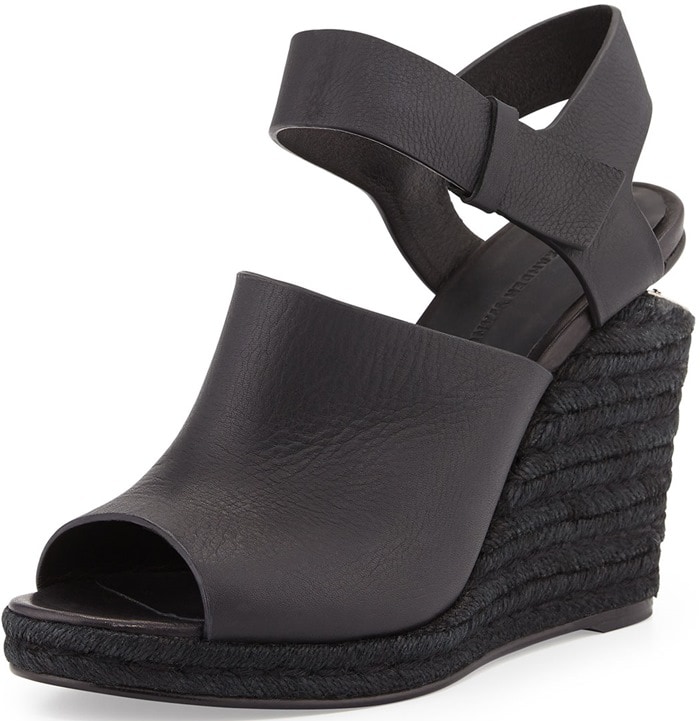 Alexander Wang 'Tori' Leather Espadrille Wedge