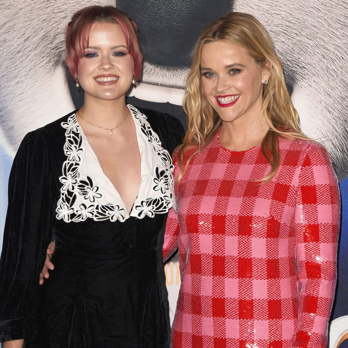 Ava Elizabeth Phillippe and her mother, Reese Witherspoon, showcase their distinct styles at the Sing 2 premiere in Los Angeles on December 12, 2021
