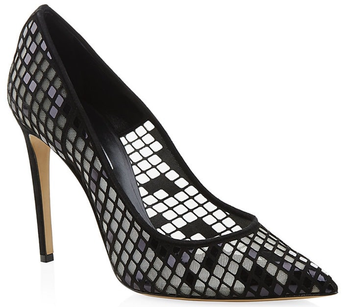 Casadei Black Scotney Cut Out Mesh Pump
