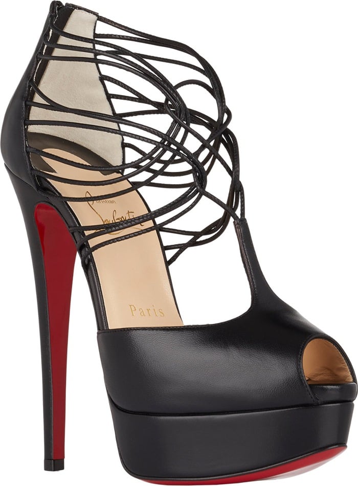 Christian Louboutin Black Confusalta T-Strap Platform Pumps