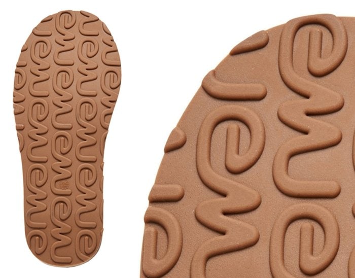 The outsoles of authentic EMU Australia boots feature the EMU logo embossed throughout, providing traction and a clear branding detail