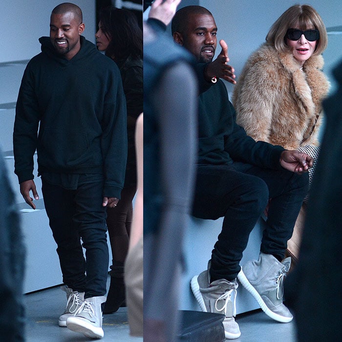 Kanye West chats with Anna Wintour