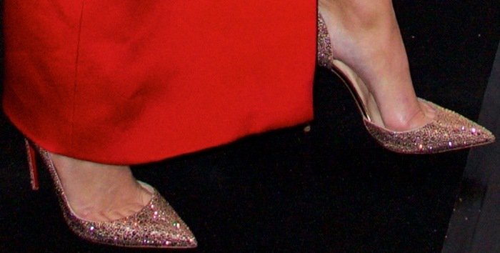 Kendall Jenner put her feet on display in Christian Louboutin pumps