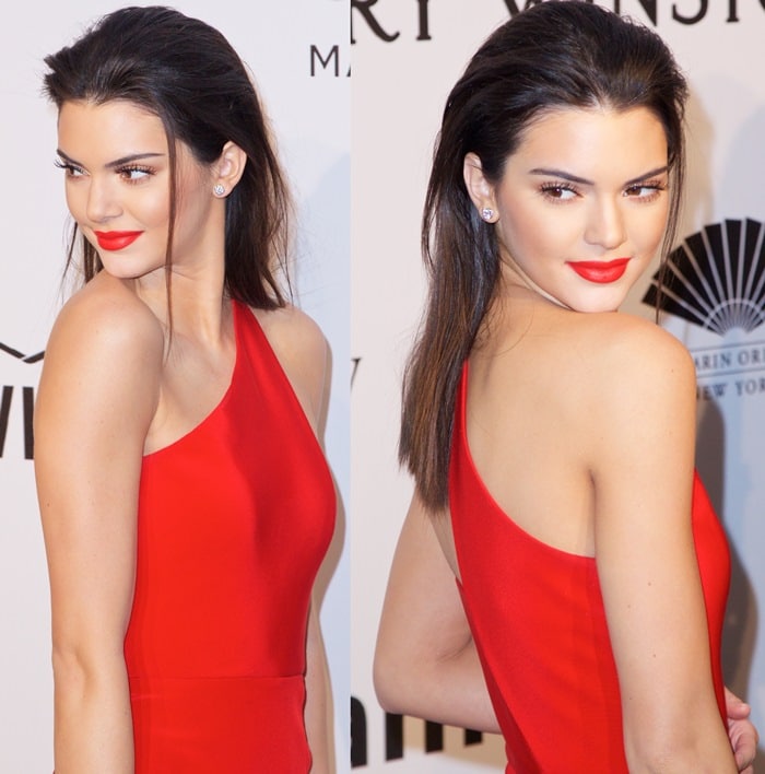 Kendall Jenner's super sleek red scarlet dress from Romona Keveza