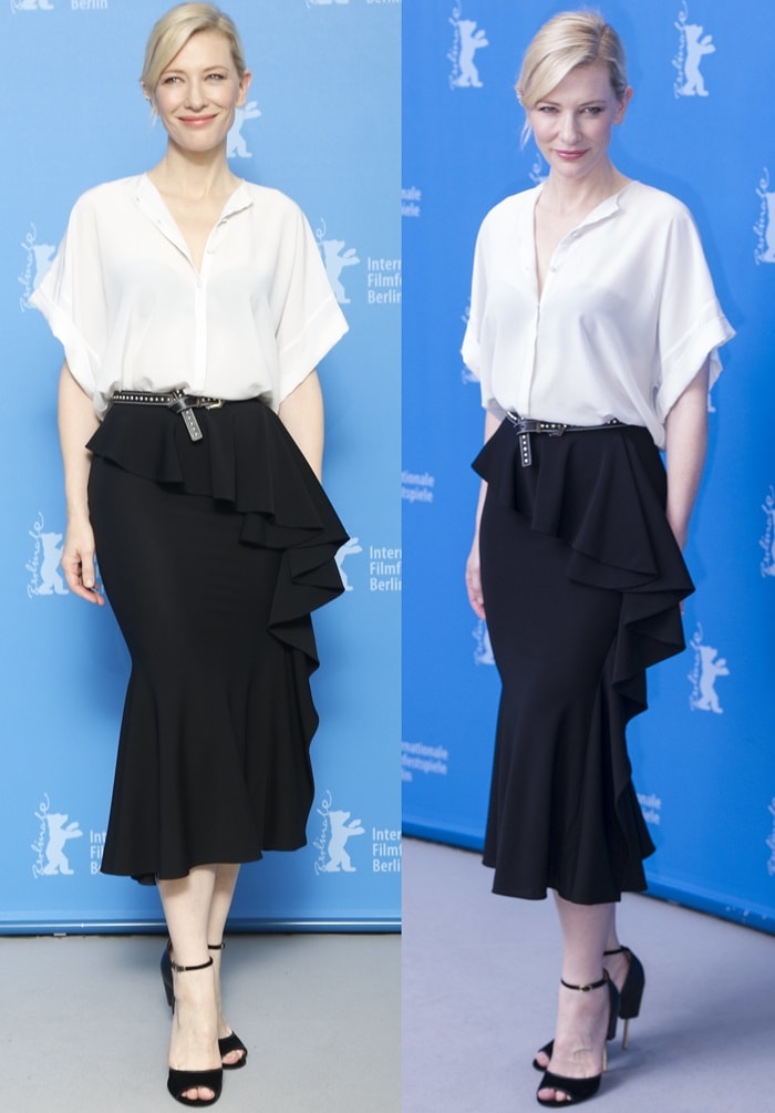 Cate Blanchett's white blouse and ruffled skirt from Givenchy