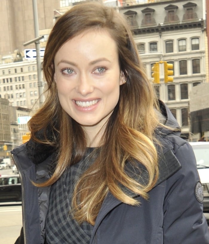 Olivia Wilde and her stunning eyes arriving for an appearance on Today in New York City on February 26, 2015