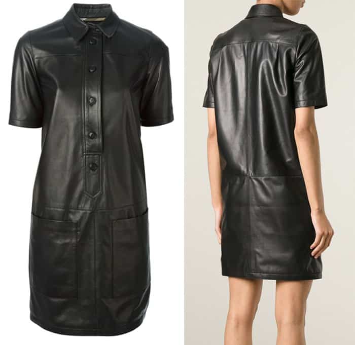 Burberry Brit Leather Shirt Dress