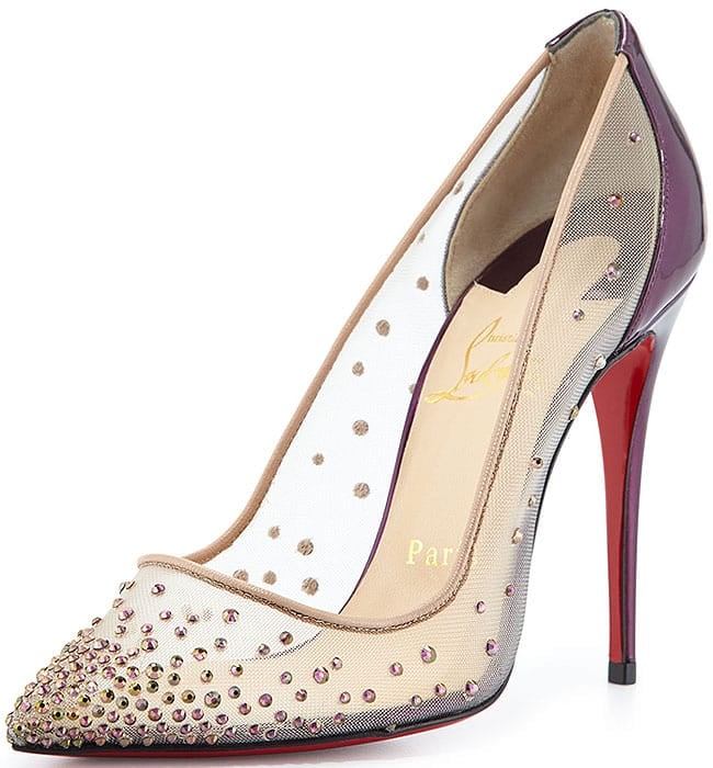 Christian Louboutin Follies Crystal Mesh Pumps