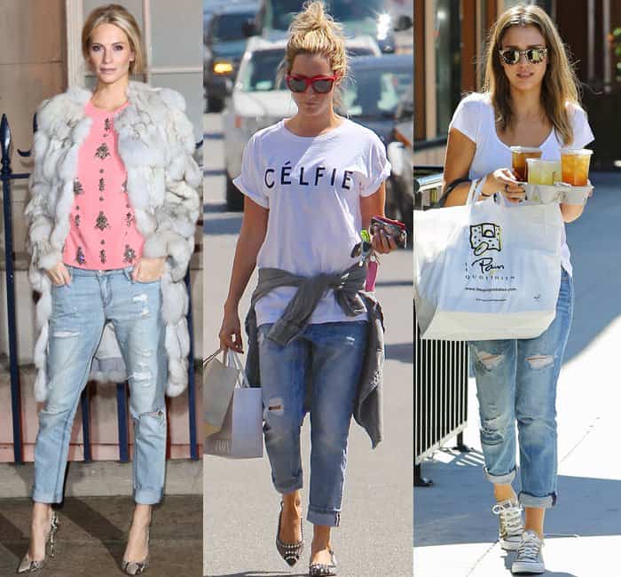Cuffed jeans are a staple for a relaxed yet polished outfit – see how Poppy Delevingne, Ashley Tisdale, and Jessica Alba style them