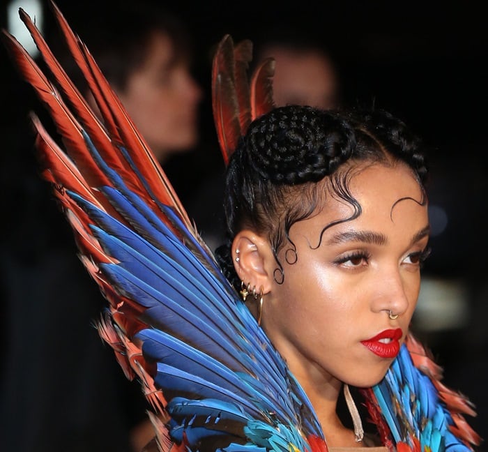 FKA twigs turned heads at the Alexander McQueen: Savage Beauty Fashion Gala held at the Victoria Albert Museum in London on March 12, 2015