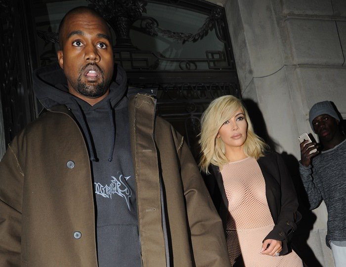 Kim Kardashian's Bridget Jones-style underwear could be seen underneath her dress