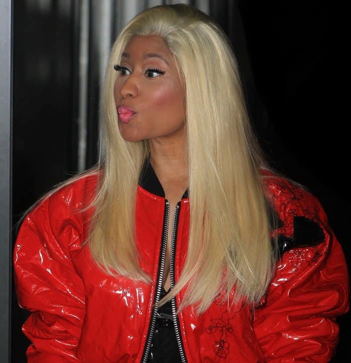 Nicki Minaj leaving her hotel in London on April 18, 2012