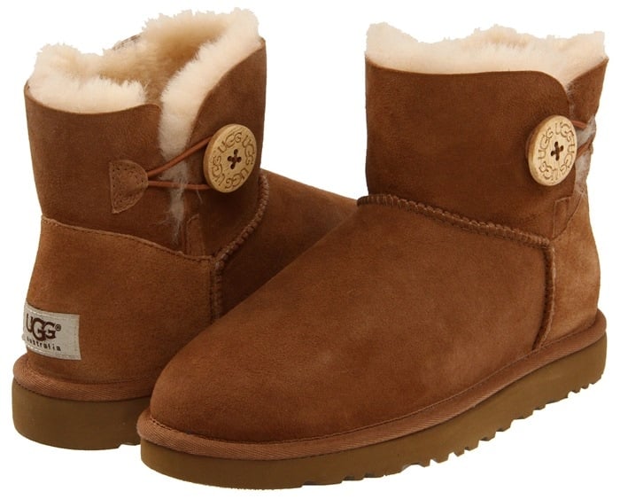 UGG Mini Bailey Button Chestnut