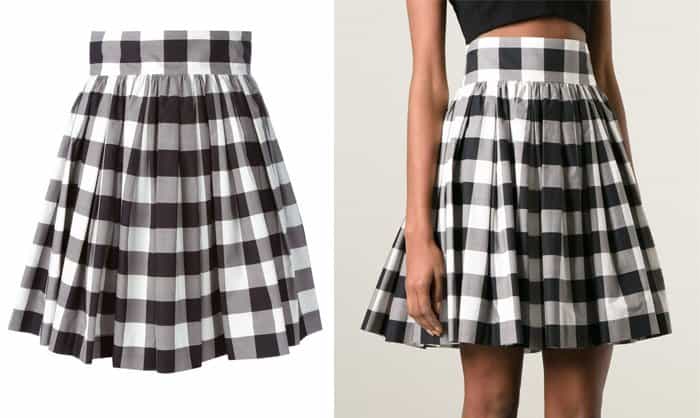 Dolce Gabbana Checked Skirt