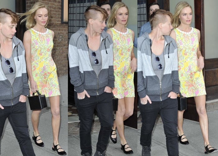 Kate Bosworth finished off her outfit with Carven Mary Jane shoes