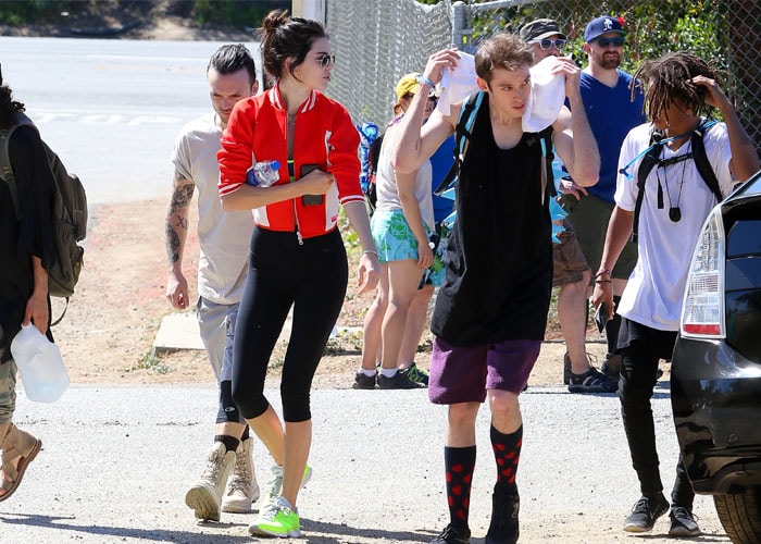 Kendall Jenner went hiking in a sports bra and training capris from Nike