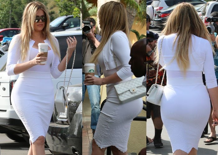 Khloé Kardashian showed off her incredible figure when going to church