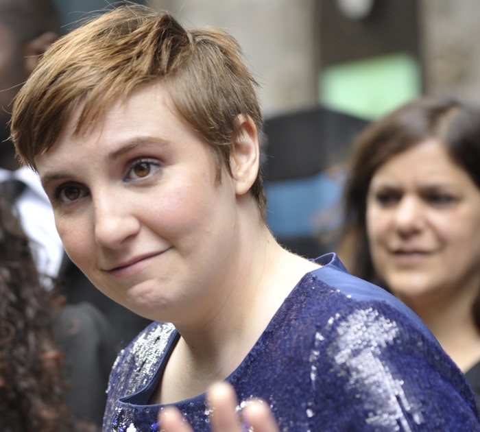 Lena Dunham addresses the audience at Variety’s Power of Women New York, sharing a powerful personal message during the event at Cipriani 42nd Street on April 24, 2015