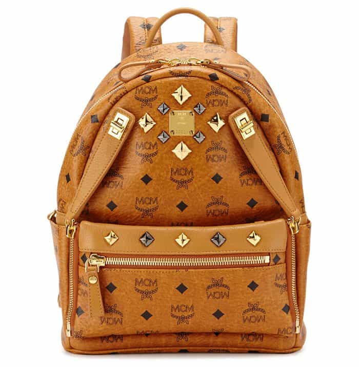 MCM Dual Stark Small Backpack in Cognac