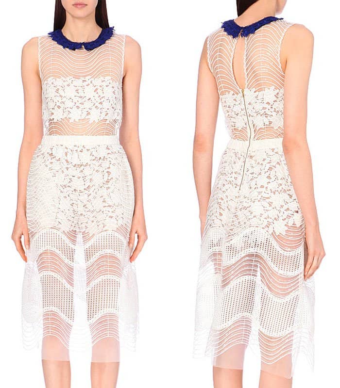 Self Portrait "Iris" Embroidered Dress