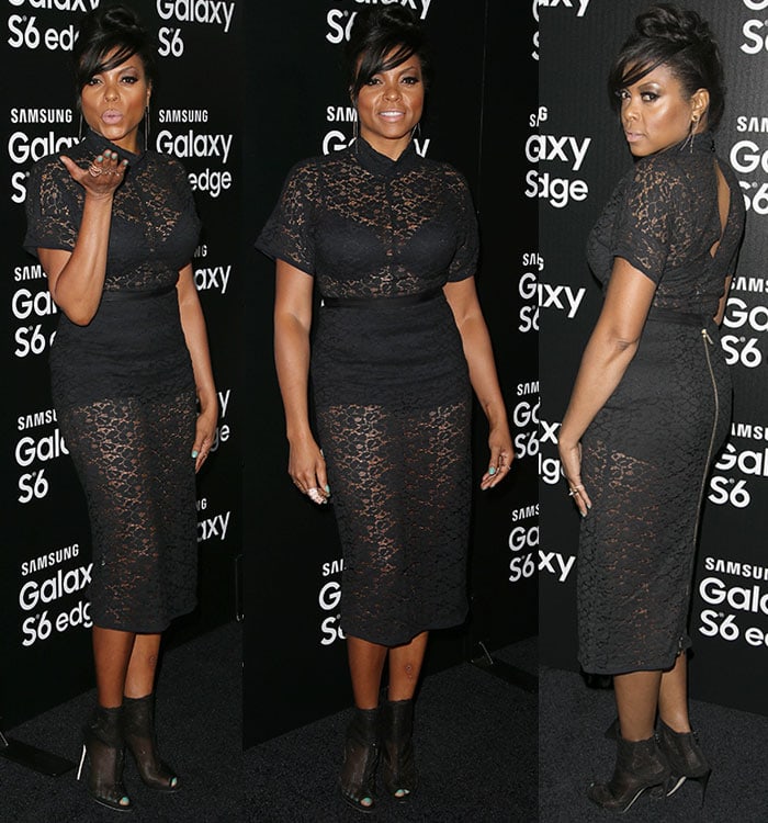 Taraji P. Henson styled her sexy dress with Dolce Gabbana booties