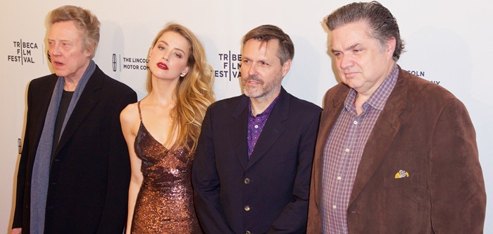 Christopher Walken, Danny Fischer, Amber Heard, and Oliver Platt at the One More Time premiere during the 2015 Tribeca Film Festival