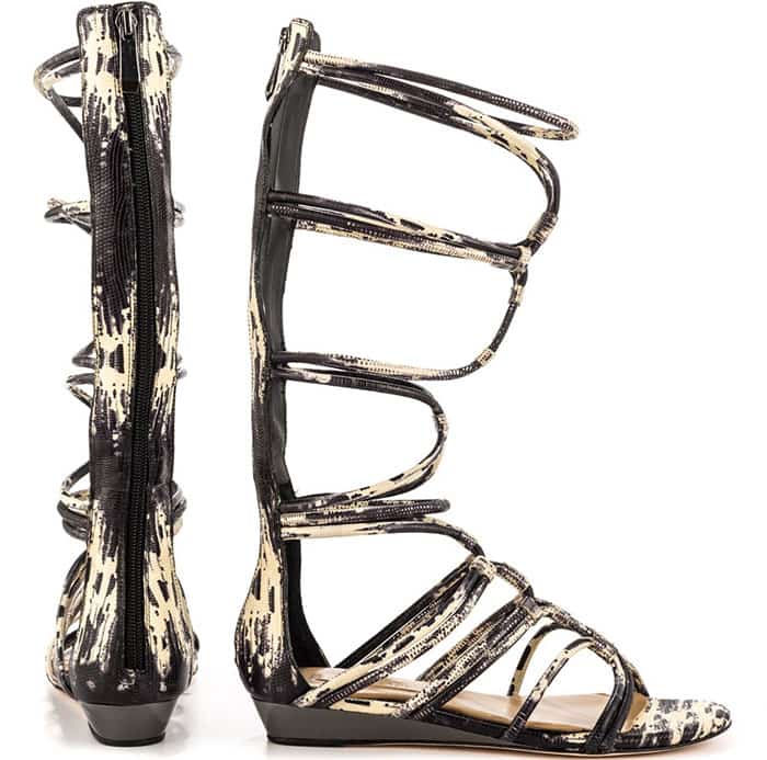 BCBGMaxazria Brixton Lizard Gladiator Sandals