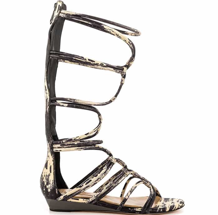 BCBGMaxazria Brixton Lizard Gladiator Sandals