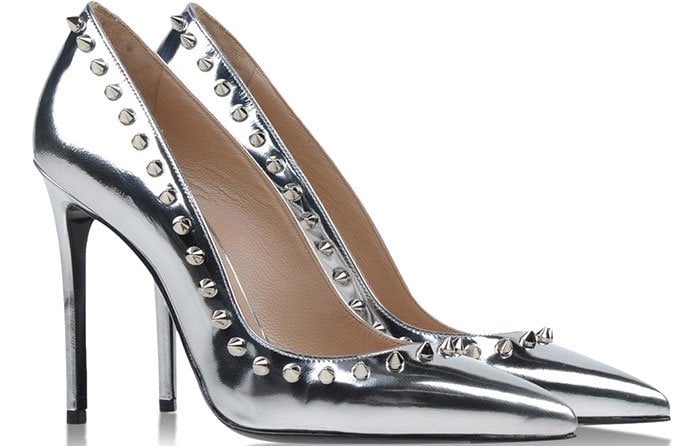 Mirror Metallic Barbara Bui Studded Pumps