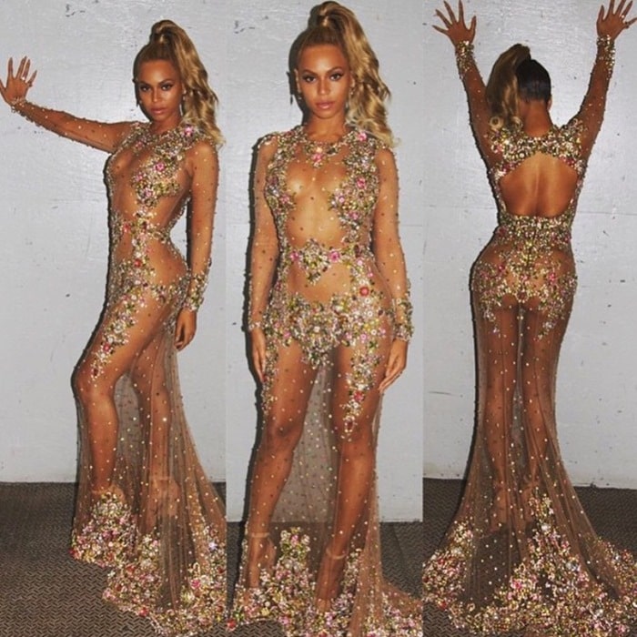 Beyoncé's Instagram photo that Khloé Kardashian shared on May 5, 2015, with the caption "I just got my motivation for the year!! Holy moly!! Yes!!!! I see you!!!! Shut it down..."