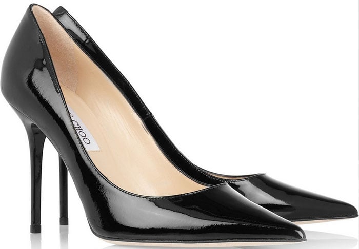 Jimmy Choo Abel Patent Black Pumps