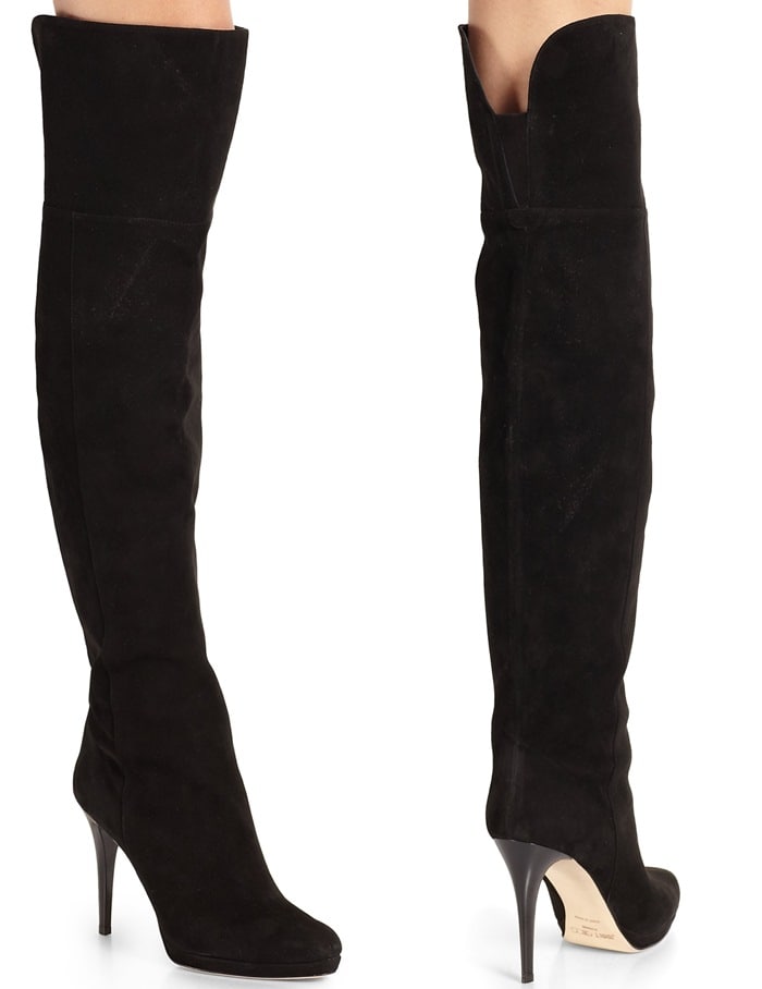 Black Jimmy Choo Gypsy Fitted Over-The-Knee Boots