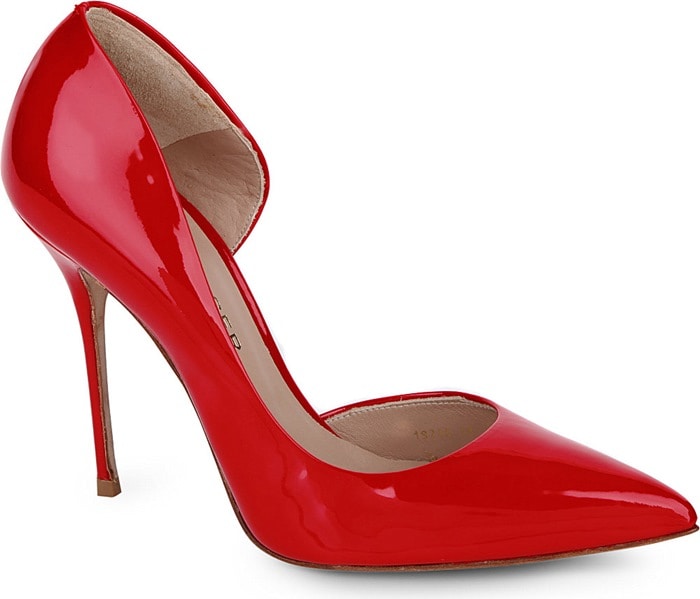 Kurt Geiger Red Anja Patent Leather Courts