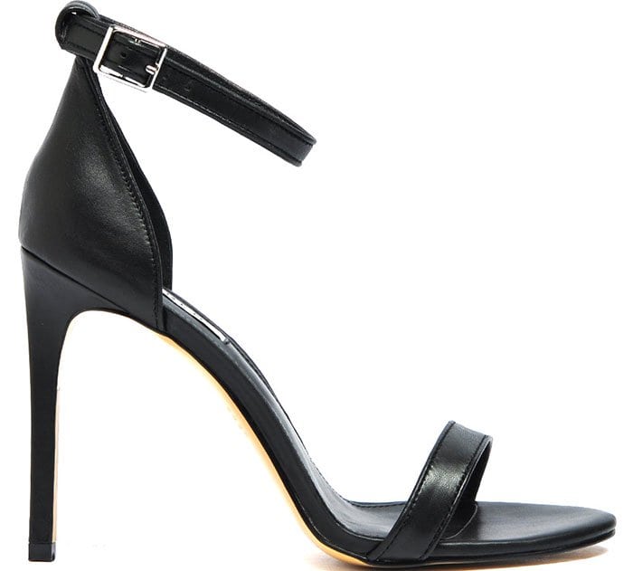 Siren "Ivette" Ankle-Strap Sandals in Black