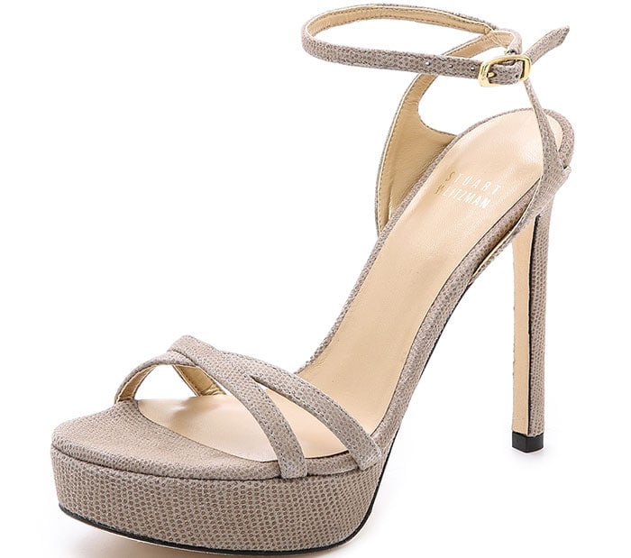 Stuart Weitzman Bebare Platform Sandals Fawn